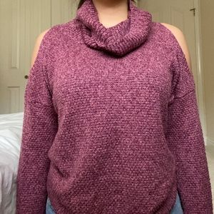 cozy off the shoulder sweater